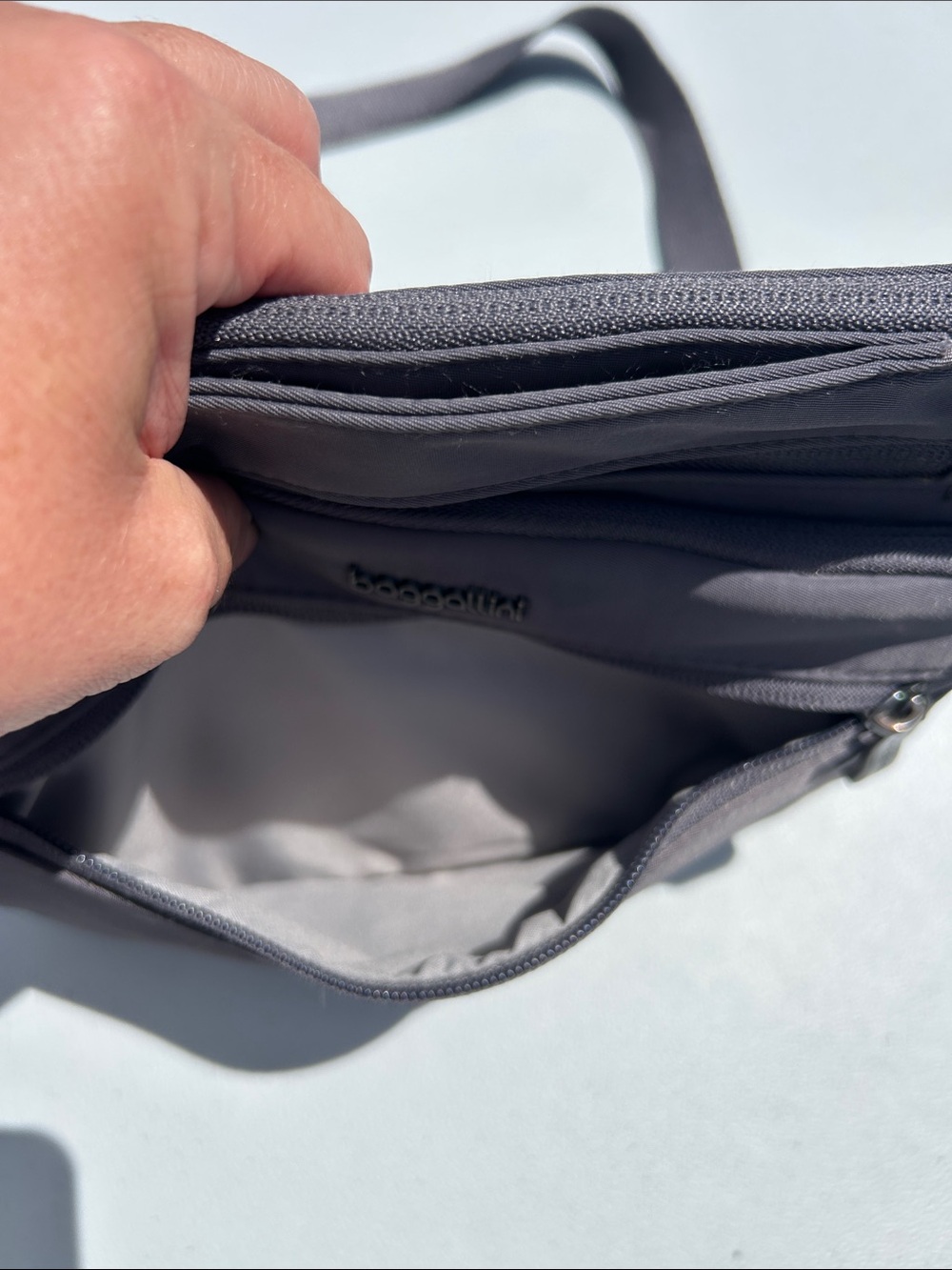 Baggallini Gray Marais RFID Crossbody Bag - Picture 3 of 14